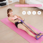 Fitness Resistance Bands Set with Handles & Ankle Straps - 4 Tube Exercise Bands for Arm, Leg, Strength Training, Stretching - Home Gym Workout Equipment