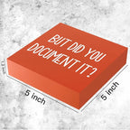 Halloween Office Desk Decorations - But Did You Document Sign, Work Gifts for Accountant HR Boss Employee Coworker, Cubicle Shelf Table Decor