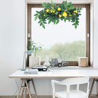 2Krmstr 30 Inch Handcrafted Flower Swag with Lemon Berry, Faux Greenery Garland Artificial Foliage Vine, Hanging Decorative Floral Swag for Wedding Arch Table Runner Front Door Decor