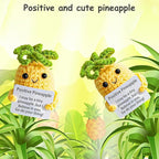 2Pcs Funny Gifts, Emotional Positive Support Potato Pineapple, Handmade Crochet Lemon Knitted Doll Gifts for Women, Boys, Girls.