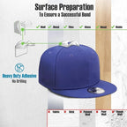 Hat Hangers for Wall, Stronge Adhesive Hat Holders Display, No Driling Caps Holder Organizer, 20 Pack Hat Hook for Baseball Caps, Wall Mounted Cap Rack, Clear