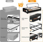 Under Bed Storage with Wheels 2Pack Storage Containers with Clear Window&Label Under Bed Drawers Rolling Under Bed Storage for Clothes,Shoes, Blankets (30.71 x 16.93 x 6.69 in, Black)