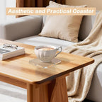 2 PCS Acrylic Coasters Decorative Plates, Bar Drink Coaster, Drink Coaster for Coffee Table, Clear Coaster for Home Office Desk, Accessory for Desktop Protection, Square-Shaped