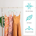 Velvet Hangers 50 Pack – Slim Non-Slip Flocked Hangers with Notches, Space-Saving Closet Organizer for Dresses, Blouses, Coats(Green)