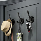 YUANQIAN Magnetic Wreath Hanger, Heavy Duty Magnets with Hook for Refrigerator, Christmas Decoration Magnetic Hooks for Metal Front Door, Cruise Hook Hanger for Hanging Cabins Grill (D43-U-2hook)