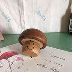 BinkeGG Play (Twinkle Twinkle Little Star) Walnut Mushroom Shaped Clockwork Music Box with Sankyo Musical Movement (65 Tunes Option)
