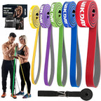 Resistance Bands, Pull Up Bands, Workout Bands for Exercise, Thick Heavy Resistance Band Set with Door Anchor, Elastic Bands for Body Stretching, Training at Home/Gym for Men & Women