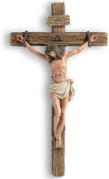 DevotedWalls 14" H Catholic Realistic Crucifix for Wall,Hand Painted Jesus Christ Wall Cross,Bloody Jesus on Crucifix,Realistic Jesús Chirst Cross for Church,Chapels and Home(Hand Painted in Full Color)