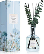 COCORRÍNA Cashmere Vanilla Reed Diffuser – 6.76 oz Essential Oil with 8 Reeds & Real Eucalyptus Sticks, Home Fragrance for Bedroom or Bathroom Décor