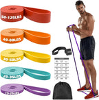 Zacro Resistance Bands, 6 Resistance Levels Pull Up Assistance Bands, Exercise Bands for Men&Women, Heavy Duty Resistance Band Set with Door Anchor, for Working Out, Muscle Training, Physical Therapy