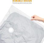 SUOCO Travel Vacuum Bags for Luggage and Backpack, 6 Combo (3L/3M) Reusable Compression Bags with Wireless Electric Pump, Packing Seal Space Saver Storage for Clothing, Carry on Suitcase
