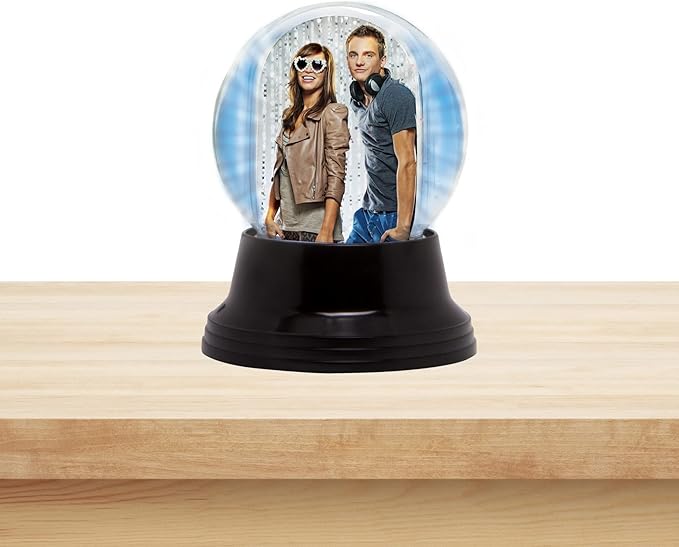 Neil Enterprises Inc. Large LED Light Up Photo Snow Globe with Black Base