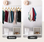 ZEDODIER 2 Pack Scarf Organizer Scarf Hanger for Closet, Rotatable Sturdy Hijab Holder Holds 16 Scarves, Metal Space Saving Closet Organizers and Storage, Silver