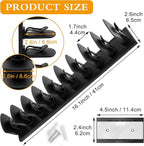 Hat Racks for Baseball Caps,Hats Rack Organizer Hold Up to 20 Hats,Hat Organizer for Baseball Caps Hat Holder Storage Display Adhesive/Wall Drilled for Wall,Door,Closet,Hat Racks for wall (1PK, Black)