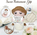 Retirement Gift for Woman 2026- Happy Retirement Angel Crochet - Funny Retirement Gifts for Women Men Teacher Nurse Principal Friend Coworker, Farewell Party Retired Gifts