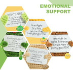 JFZHENGCUO 5 PCS Funny Handmade Crochet, Emotional Support Positive Potato, Positive Cucumber, Pineapple, Happy Pear, Mighty Apple, Emotional Support Collectible Dolls