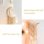 Tarklanda Moon Star Dream Catcher Decor, 2pcs Boho Home Moon Star Dreamcatcher, Macrame Wall Hanging Boho Home Decor for Kids Baby Bedroom Birthday Gift for Mother Women Girls Friends Craft