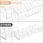 Belt Organizer - 7 Compartment Acrylic Belt Display Case for Closet Ties and Bow Ties