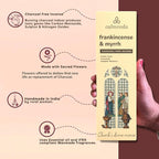 Calmveda Church Frankincense and Myrrh Incense - 80 Sticks, Charcoal Free, Handmade from Upcycled Flowers, Spiritual Healing Incense