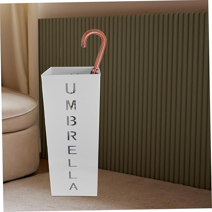 Metal Umbrella Stand Storage Bucket Multi-functional Umbrella Holder for Entryway Sturdy Indoor Organizer for Magazines and Walking Sticks Stylish and Practical Design