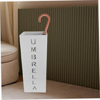 Metal Umbrella Stand Storage Bucket Multi-functional Umbrella Holder for Entryway Sturdy Indoor Organizer for Magazines and Walking Sticks Stylish and Practical Design