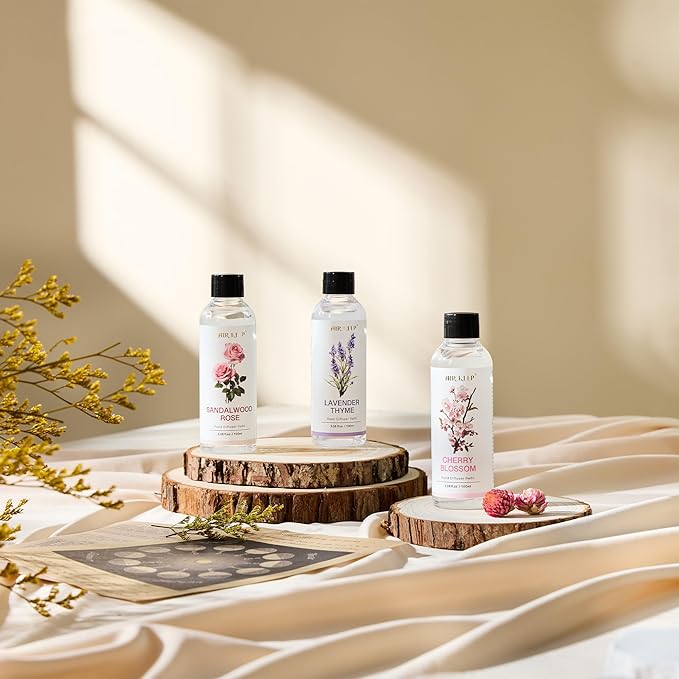 Airkeep Reed Diffuser Oil Refill/Cherry Blossom/3.38oz（100ml/1 Pack/Scented Oil Refill for Reed Diffuser Home Fragrance for Bedroom, Bathroom Office Home Decor