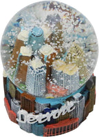 Detroit Snow Globe with Skyline 3.5 Inches