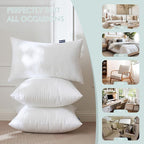 MIULEE Set of 2 Throw Pillow Inserts 16x16 Inches, Nowoven Decorative Pillow Inserts for Living Room