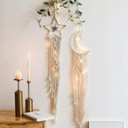2Pcs Star Moon Dream Catchers, Bedroom Wall Decor, Boho Bedroom Decor, Dream Catcher for Girls, Wall Decor, Valentine's Day Gifts