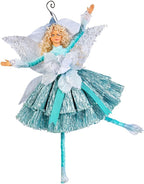 STP GOODS Christmas Decor Collectible Doll 12" Figurine for Home Decor & Holiday Posable Fairy Doll Indoor Christmas Fairy Christmas Seasonal Decoration Collectible Christmas Doll (Fairy in Red)