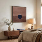 Framed Neutral Abstract Wall Art for Living Room, Mid Century Modern Black and Brown Still Life Canvas Artwork for Walls, Minimalist Pictures Wall Decor for Bedroom Hallway Home Office, 24x24 Inch
