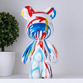 Bear Sculpture, Resin Animal Statue for Home Decor, Abstract Bear Decor for Office, Living Room, Bedroom on Table, Shelf, TV Cabinet (Modern Decor)