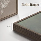 Framed Boho Botanical Wall Art for Living Room, 4 Piece Rustic Floral Canvas Painting Prints, Vintage Minimalist Neutral Flower Artwork for Modern Farmhouse Bedroom Dining Room Office Wall Decor