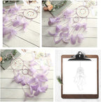 DIY Dream Catcher Making Kit, Macrame Dream Catcher Craft Supplies for Kids Bedroom Wall Decor Nursery Baby Room Hanging Wedding Ornaments Party Handmade Gift (Purple)