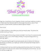 Bholi Sage Plus White Sage Sticks Pack of 3, Sage Smudge Kit 4'' Long Dried Sage Sticks for Meditation, Smudging and Cleansing, Getting Rid of Negative Energy