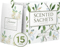 15 Pack Jasmine Sachets for Drawers and Closets, Scented Sachets for Drawers, Closet Freshener Sachet for Drawers to Refresh Any Space, Jasmine Sachet Bags, Scented Drawer Fresheners (New)