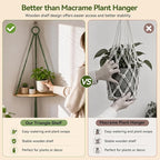 Artilady Macrame Corner Shelf Green Wall Hanging Planter Decor, Adjustable Rustic Floating Shelves Display for Indoor Plants Candle Holder, Bedroom Living Room Boho Wall Art (Sage Green)