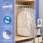 Hanging Vacuum Storage Bags, 6 Pack (53 x27.6 inch), Vacuum Seal bags for Clothing, Garment Storage for Coat, Jacket, Suits, Dresses, Closet Oragnization and Storage