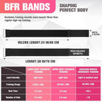 Booty Bands for Working Out, Blood Flow Restriction Bands for Women/Men, Adjustable Velcro Occlusion Resistance Bands BFR Training Bands for Glutes & Hip Building 2 Pack