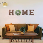Pinkpum Wood Home Sign Hanging Farmhouse Wall House Decor Wood Home Letters for Wall Art Rustic Decor, Home Wall Decor for Living Room Kitchen Entryway Dining Room Hallway Housewarming Gift Brown L