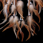 WESTONETEK Large Handmade Dream Catcher Traditional Dreamcatcher Feather Wall Hanging Decoration Ornaments Five Hearts Beige