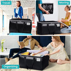 Extra Large Moving Boxes-Moving Bags with Zipper, Carrying Handles and Tag Pocket-Moving Supplies for Space Saving-Totes for Storage - for moving, Storage, Camping and Travel 125L-2 Pack