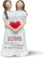 Sisters Gift from Sister - Sister Figurine for Women, Best Friends, Sister-in-Law - Friendship Gift for Christmas, Birthday & Mothers Day, Sculpted Hand-Painted Resin Statue