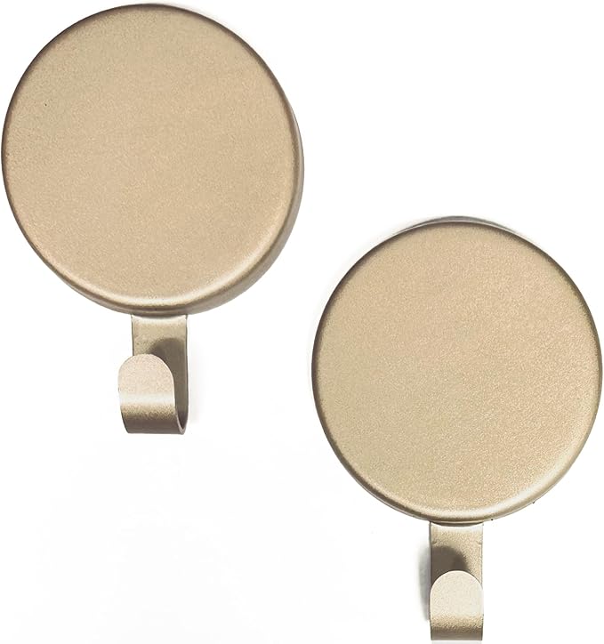 Haute Decor Attract Magnetic Wreath Hanger (Champagne) - Set of 2 Magnets - for 2 Metal Doors/Surfaces or 1 Single-Pane Glass Door/Window