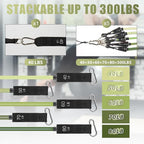 Exercise Resistance Bands with Handles for Working Out, 150/200/250/300 Lbs Workout Bands Set with Door Anchor for Physical Therapy, Yoga, Pilates