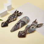 OTARTU African Mask Wall Sculpture Hand Carved African Tribal Wall Mask Art