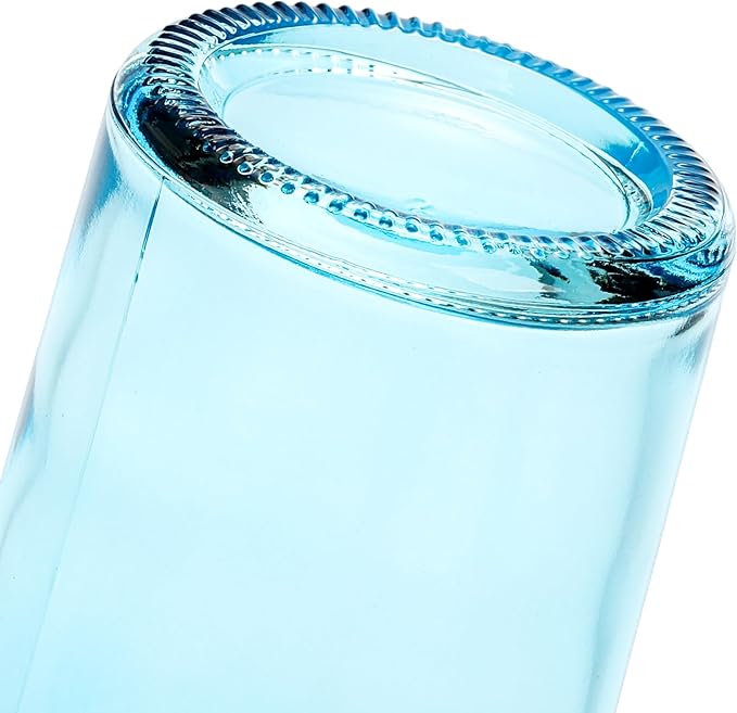 YOUEON 16 Pcs Blue Glass Bud Vases, 8 Oz Living Bud Vases, Small Vases for Flowers, Decorative Glass Bottles, Vintage Flower Vases for Table Centerpiece, Wedding Reception, Home Decor, Office