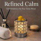 Leyoue Electric Crystal Wax Melt Warmer - Bulb Heating, Elegant Crystal Design, Quickly Melts Wax Blocks, Releases Long-Lasting Fragrance, Perfect Candle Wax Burner and Wax Warmer for Home Decor