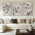 BINCUE Framed Food Wood Wall Art Set of Three Modern Cheers Kitchen Wall Decor Abstract Friends Party Art Print for Kitchen Dining Room Living Room 16x24 Inch
