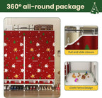 Portable Wardrobe with 4 Drawers Simple Temporary Wardrobe, Armario Portátil,New Oxford Cloth, Christmas Style (Christmas Color)